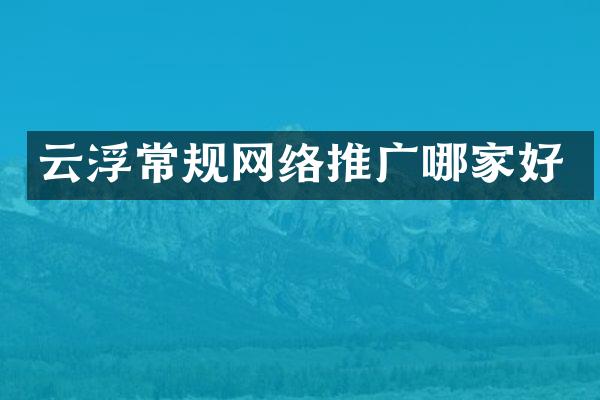 云浮常规网络推广哪家好