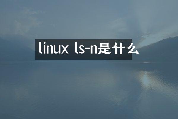 linux ls-n是什么