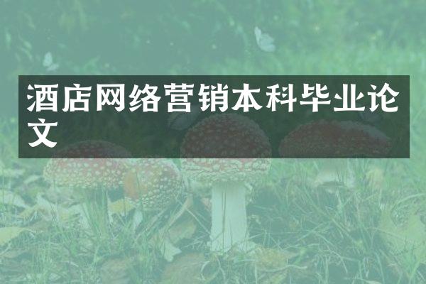 酒店网络营销本科毕业论文