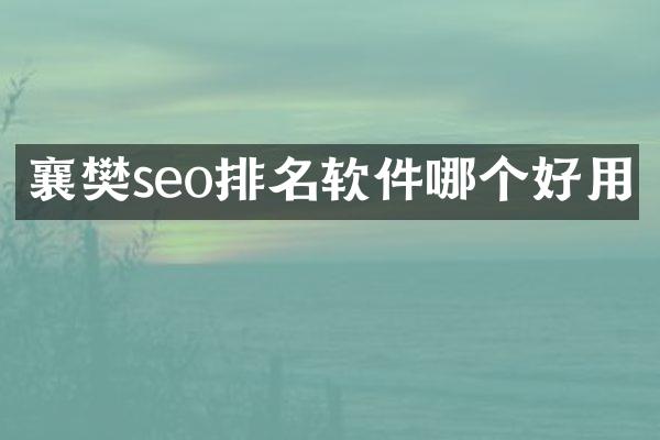 襄樊seo排名软件哪个好用
