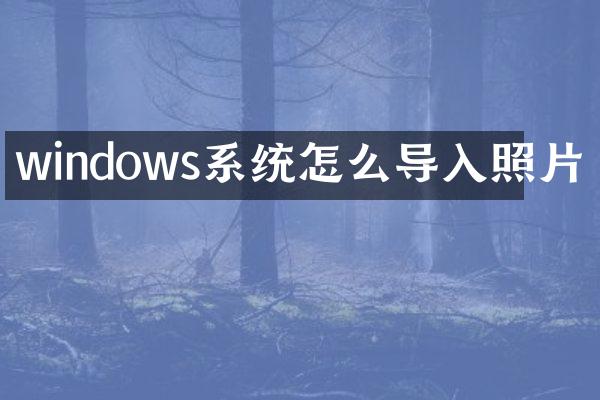 windows系统怎么导入照片