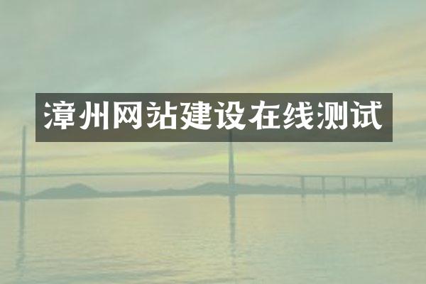 漳州网站建设在线测试