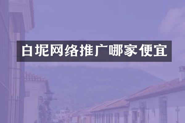白坭网络推广哪家便宜