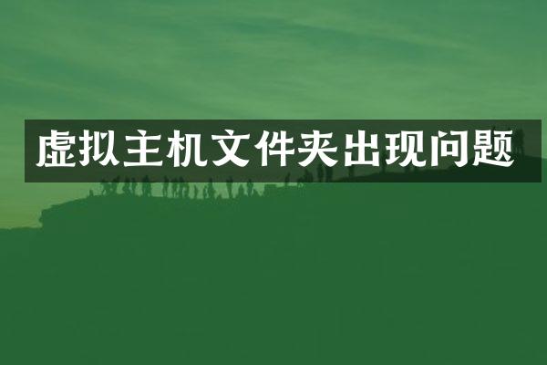 虚拟主机文件夹出现问题