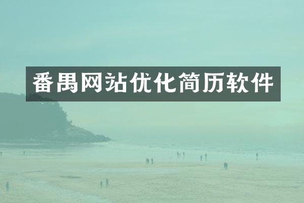 番禺网站优化简历软件
