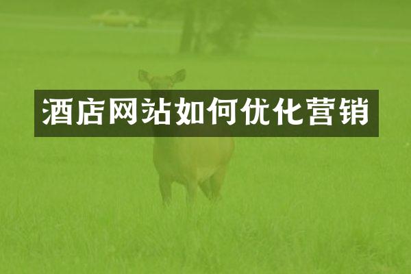酒店网站如何优化营销