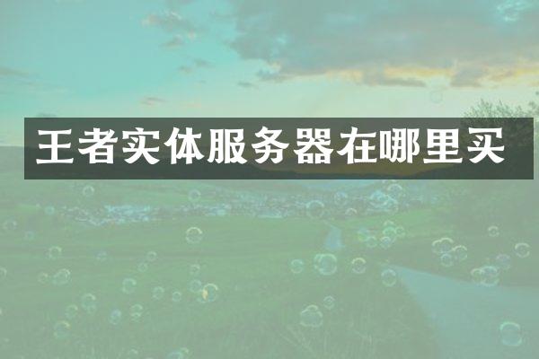 王者实体服务器在哪里买
