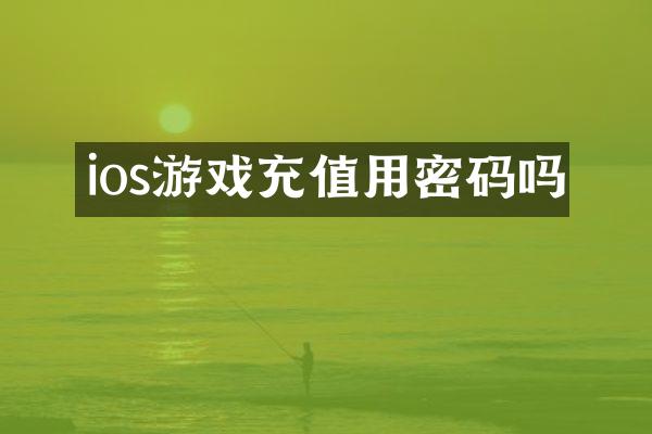 ios游戏充值用密码吗