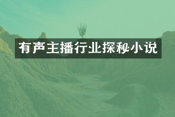 有声主播行业探秘小说