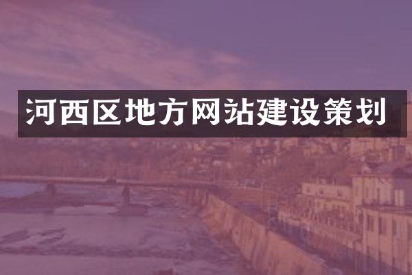 河西区地方网站建设策划
