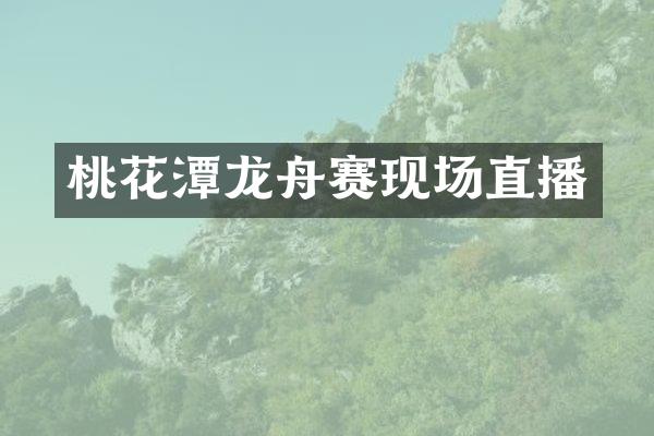 桃花潭龙舟赛现场直播
