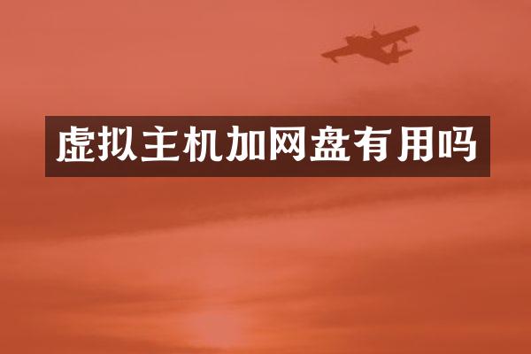 虚拟主机加网盘有用吗