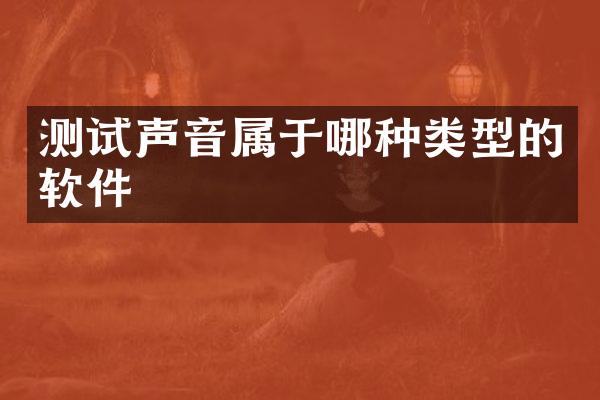测试声音属于哪种类型的软件