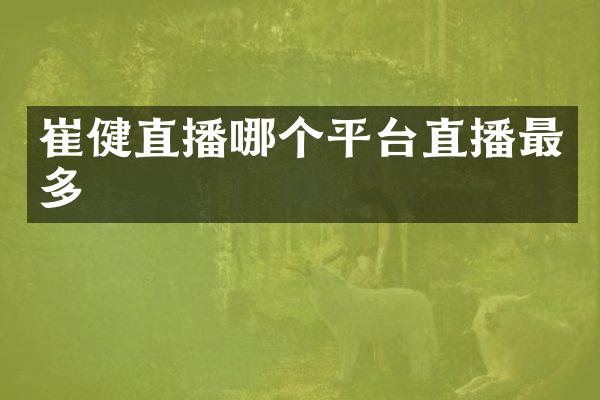 崔健直播哪个平台直播最多