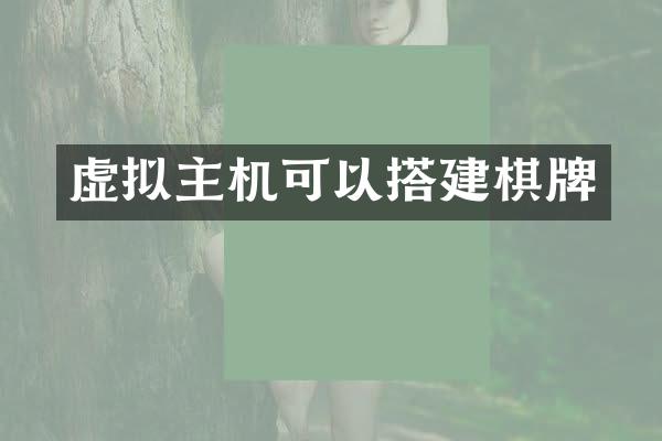 虚拟主机可以搭建棋牌