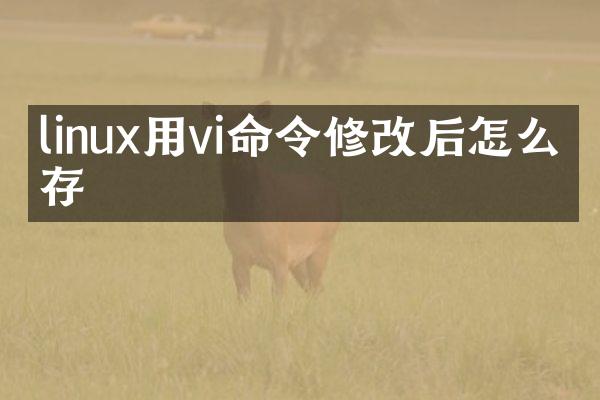 linux用vi命令修改后怎么保存