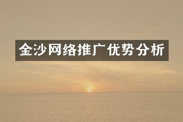 金沙网络推广优势分析