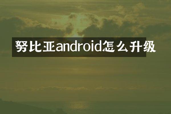 努比亚android怎么升级