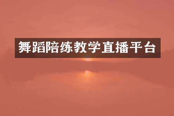 舞蹈陪练教学直播平台
