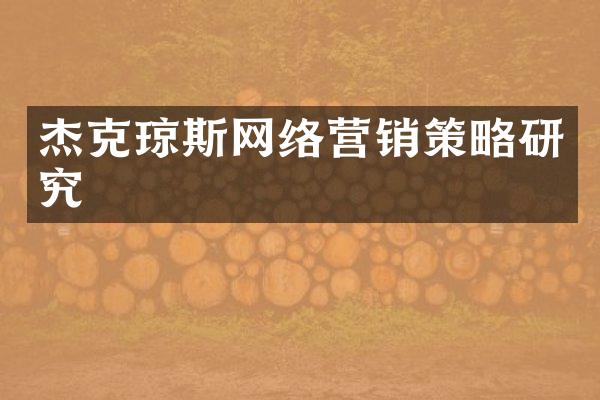 杰克琼斯网络营销策略研究