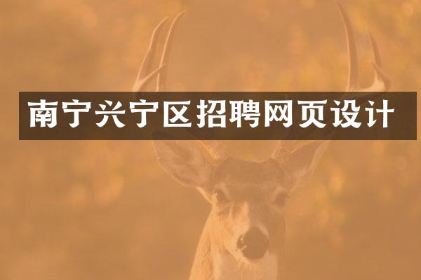 南宁兴宁区招聘网页设计