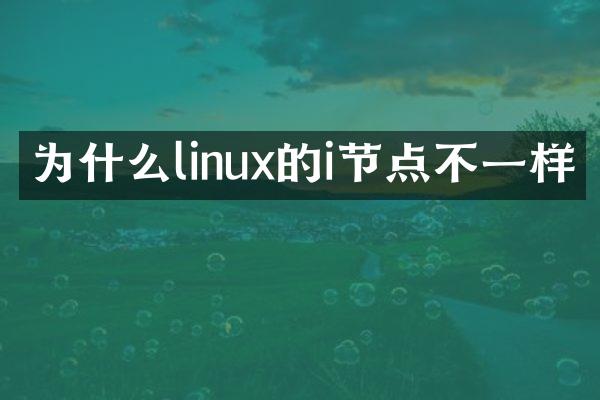 为什么linux的i节点不一样