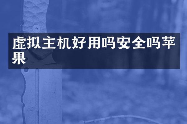 虚拟主机好用吗安全吗苹果