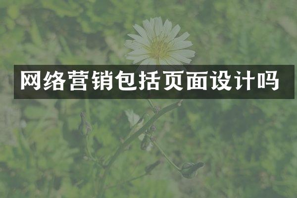 网络营销包括页面设计吗