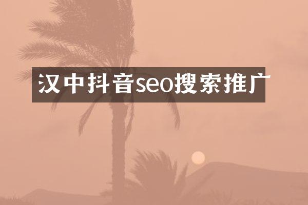 汉中抖音seo搜索推广