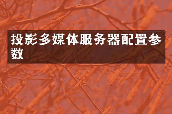 投影多媒体服务器配置参数