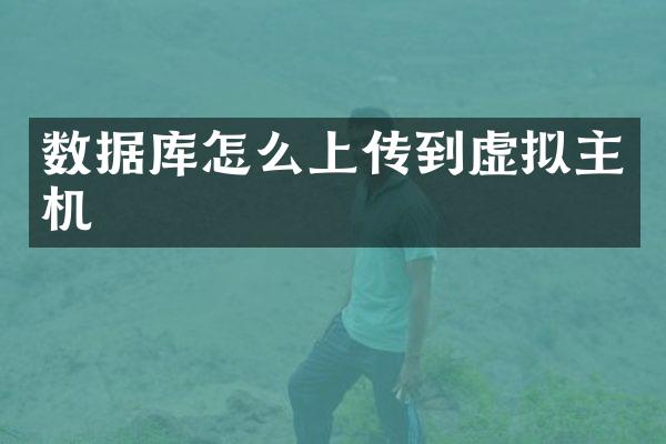 数据库怎么上传到虚拟主机