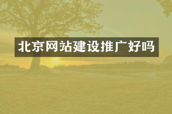 北京网站建设推广好吗