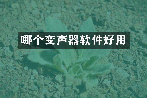 哪个变声器软件好用