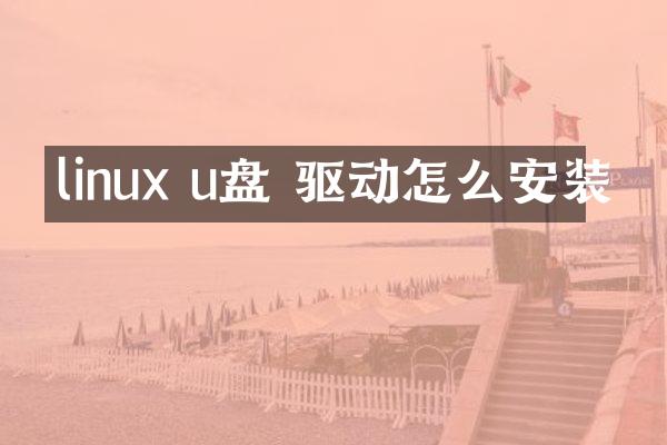 linux u盘 驱动怎么安装