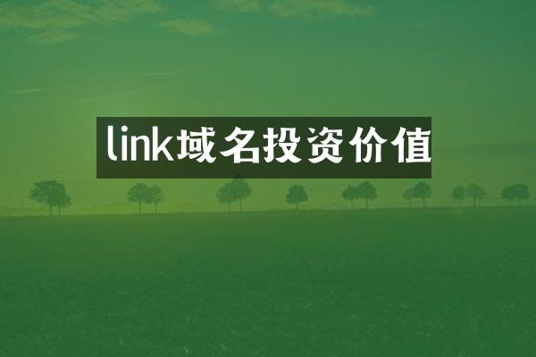 link域名投资价值