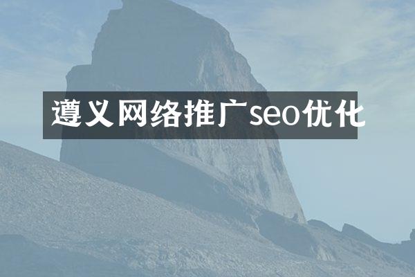 遵义网络推广seo优化