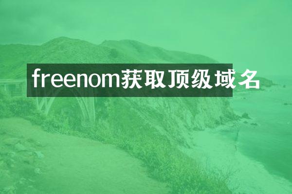 freenom获取顶级域名