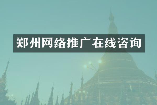 郑州网络推广在线咨询