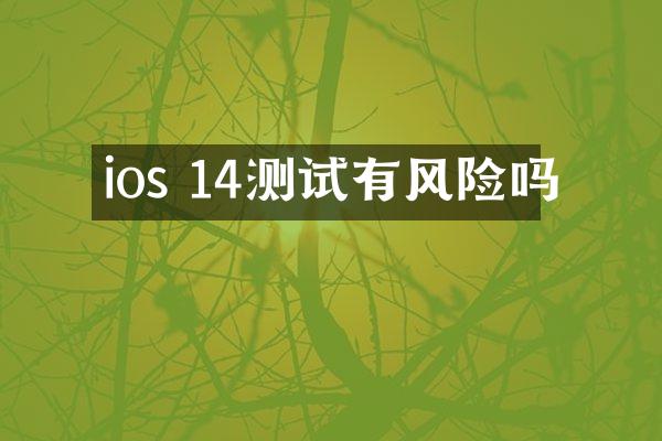 ios 14测试有风险吗