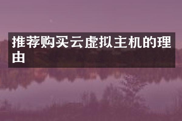 推荐购买云虚拟主机的理由