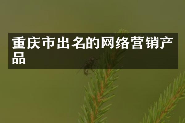 重庆市出名的网络营销产品