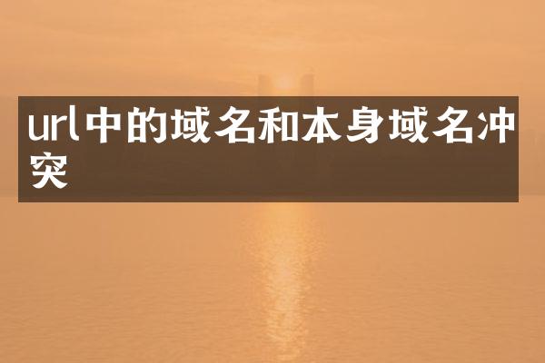 url中的域名和本身域名冲突