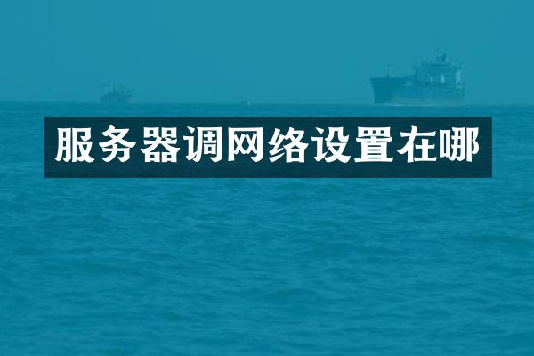 服务器调网络设置在哪