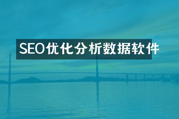 SEO优化分析数据软件