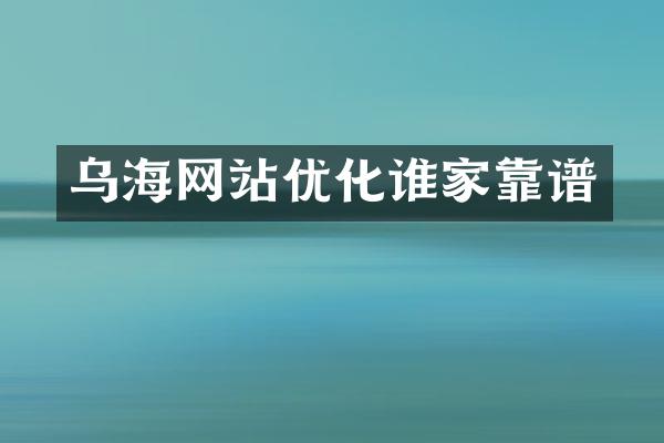 乌海网站优化谁家靠谱