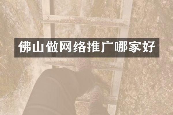 佛山做网络推广哪家好