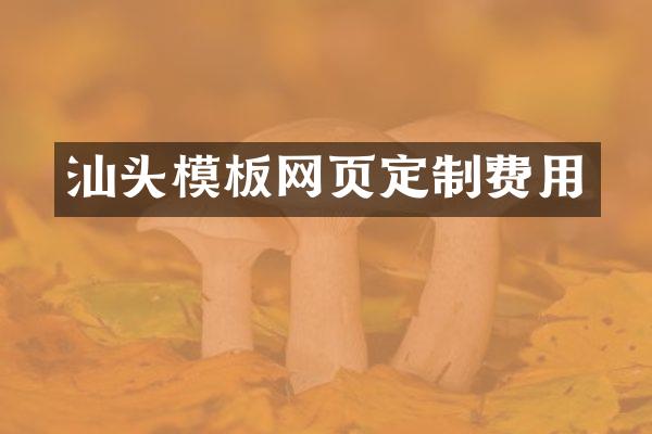 汕头模板网页定制费用