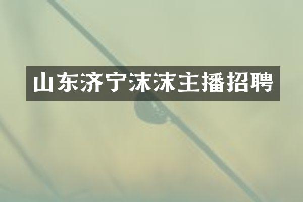 山东济宁沫沫主播招聘