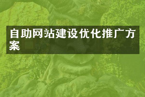 自助网站建设优化推广方案