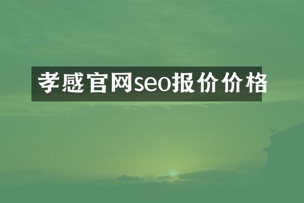 孝感官网seo报价价格